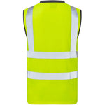Leo Workwear Ashford Yellow Comfort EcoViz Sleeveless Hi Vis T-Shirt
