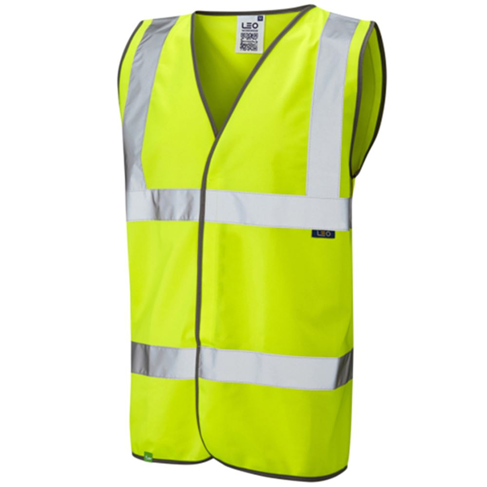 Leo Workwear Tarka Yellow EcoViz Hi Vis Vest
