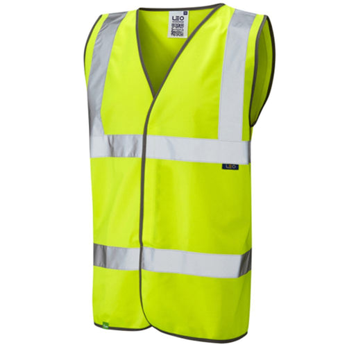 Leo Workwear Tarka Yellow EcoViz Hi Vis Vest