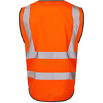 Leo Workwear Lynton Orange EcoViz Zipped Hi Vis Superior Waistcoat
