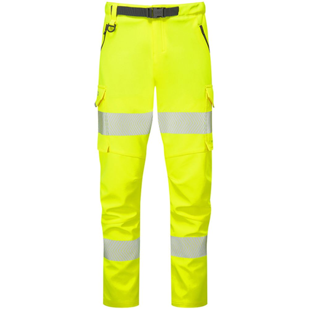 Leo Workwear Starcross Yellow EcoViz Stretch Women's Hi Vis Work Trouser