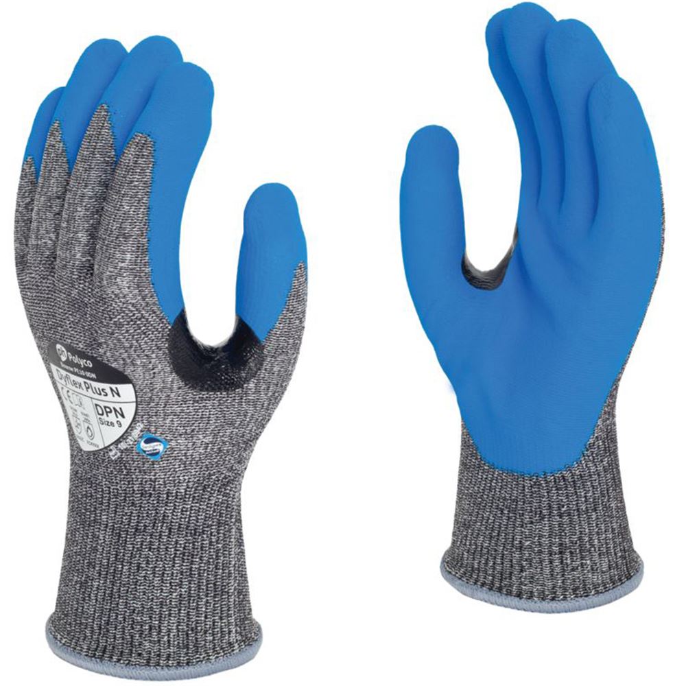 Polyco Dyflex Plus DPN Cut C Foamed Nitrile Coated Work Gloves - 13g - SIZE 8