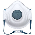 Portwest P211 Strap & Clip FFP2 Valved Dolomite Moulded Disposable Masks (Pack 10)