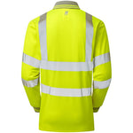 Pulsar P458-R Yellow GRS Recycled Hi Vis Long Sleeve Polo Shirt