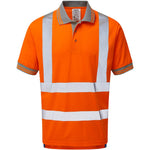 Pulsar PR176-R Rail Orange GRS Recycled Hi Vis Polo Shirt