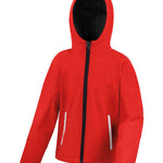 R224J Core Junior Tx Performance Hooded Softshell Jacket