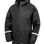 R915X Prism Pu Waterproof Jacket With Reflective Bands And Recycled Backing