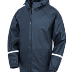 R915X Prism Pu Waterproof Jacket With Reflective Bands And Recycled Backing