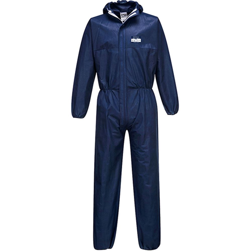 MultiSAVE Pk50 - Portwest ST30 Navy Biztex SMS Type 5/6 Disposable Coverall 55g (Pack 50)
