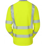 Leo Workwear Capstone Yellow EcoViz Coolviz Plus Long Sleeve Hi Vis T-Shirt