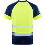 Leo Workwear Forda Yellow/Navy EcoViz Performance+ Hi Vis T-Shirt