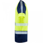 Leo Workwear Forda Yellow/Navy EcoViz Performance+ Hi Vis T-Shirt